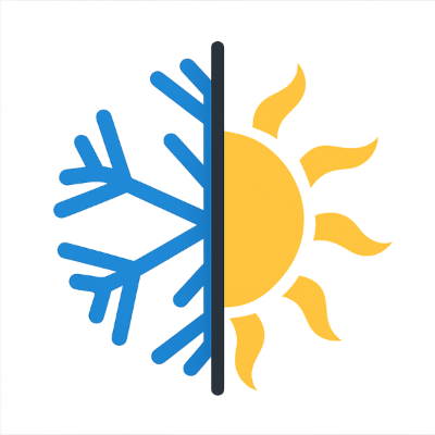 Symbol für warm & kalt Eignung
