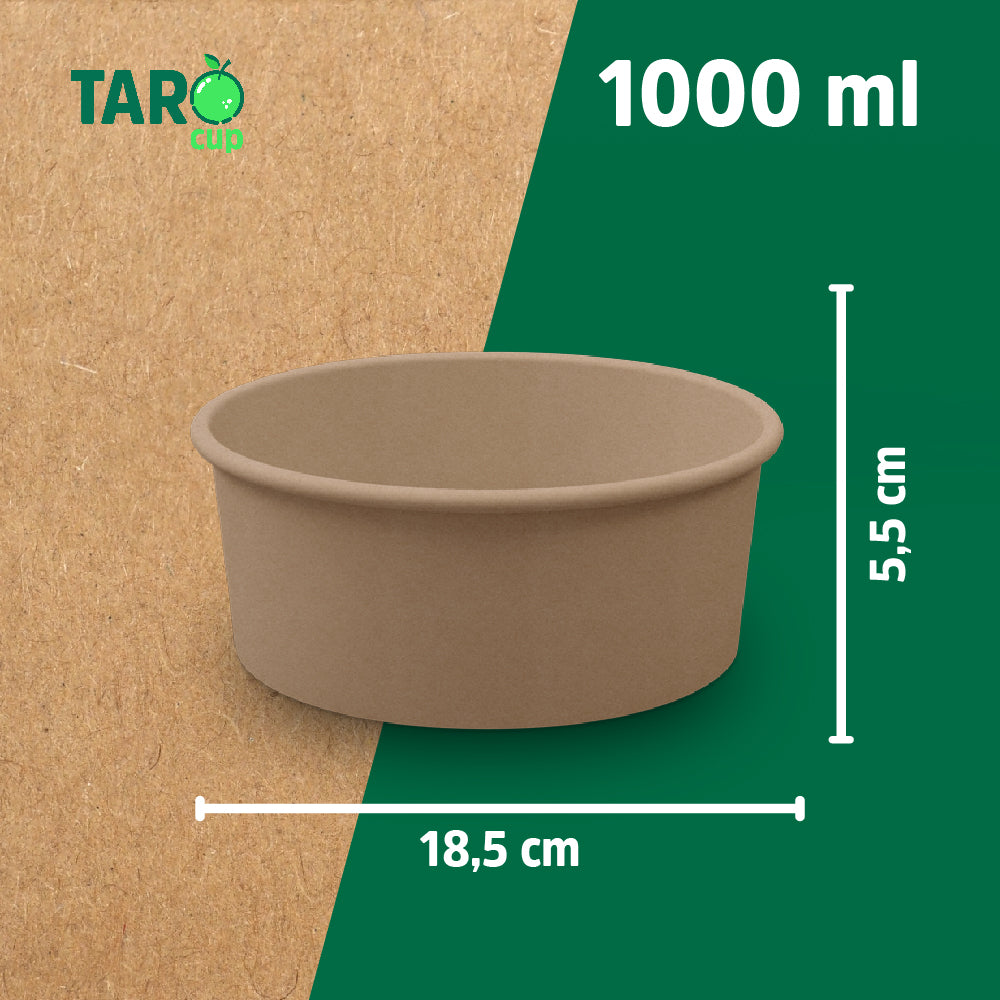 Tarocup Bio Salatschale 1000 ml Maße