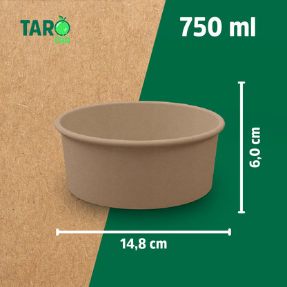 Tarocup Bio Salatschale 750 ml Maße